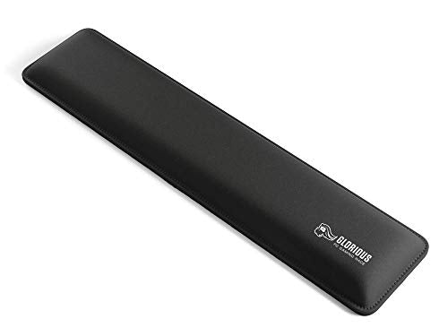 GLORIOUS Wrist Pad/Rest - Full Standard Size - Black - Mechanical Keyboards, Stitched Edges, Ergonomic | 17.5x4 inches | 25mm/1in Thick (GWR-100) Full Size (Standard) - color: Black, size: Full Size