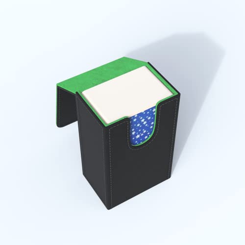 Black Tarot Card Holder with Light Green Interior; Fold Top Tarot Card Box Case with Magnetic Lid Closure; Fits Rider Waite Tarot Card Deck; Holder Measures Standard Size 5.39 x 3.38 x 2 In - color: Light Green
