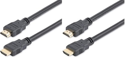 StarTech.com 0.3m 1ft Short High Speed HDMI Cable - Ultra HD 4k x 2k HDMI Cable - HDMI M/M - 30cm HDMI 1.4 Cable - Audio/Video Gold-Plated (HDMM30CM),Black (Pack of 2) - size: 0.3 meter (Pack of 2)