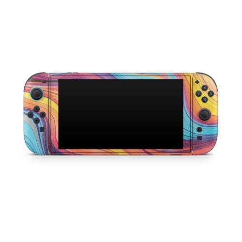 Glossy Glitter Gaming Skin Compatible with Nintendo Switch 2 Console Only - Orange Pour - Premium 3M Vinyl Protective Wrap Decal Cover - Easy to Apply | Crafted in The USA by MightySkins - color: Orange Pour, size: Switch 2 Console Skin Only, style: Gloss