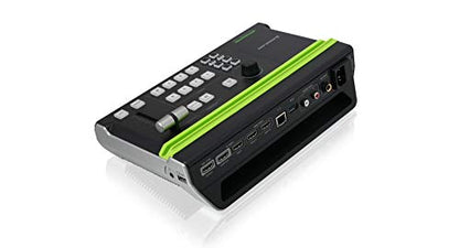 IOGEAR Upstream Pro Video Production Switch (TAA) 1080p @30/4K Portable/Mobile Video Production Switch 3xHDMI Inputs Stream Ready No PC Required Streaming Video Capture, Audio Mixer iPad app Enabled