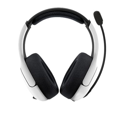 PDP LVL50 Wireless Stereo Gaming Headset, Officially Licensed by Sony PlayStation 5, PS5/PS4/PS3/PC, Lightweight Durable 40 Foot Connection, Noise-canceling Flip-to-Mute Mic, White - color: White, style: Wireless