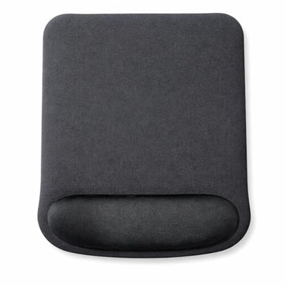 Ergonomic Memory Foam Mouse Pad with Wrist Support, Orange, Ultra-Smooth Surface, Anti-Slip Base (Black, Medium) - color: Black