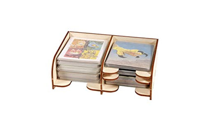 The Broken Token Game Organizer Compatible with Root - Wooden Game Organizing Box with Multiple Trays