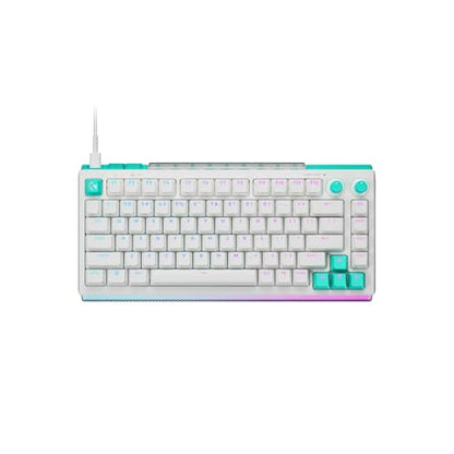 Logitech G512 X 75 TMR + Linear Switch Mechanical Gaming Keyboard - White | Hot-Swappable 9x TMR Rapid Trigger + Linear Mechanical Switches, Gasket, PBT Keycaps, <8K, LIGHTSYNC RGB, for PC & Mac - color: White, size: 75 percent, style: Linear Switches