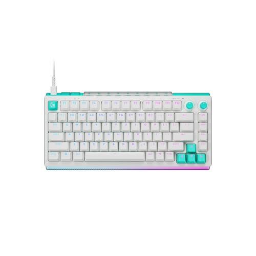 Logitech G512 X 75 TMR + Linear Switch Mechanical Gaming Keyboard - White | Hot-Swappable 9x TMR Rapid Trigger + Linear Mechanical Switches, Gasket, PBT Keycaps, <8K, LIGHTSYNC RGB, for PC & Mac - color: White, size: 75 percent, style: Linear Switches