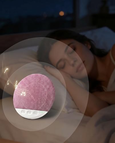 Under Pillow Speaker for Sleeping, Bluetooth Sleep Speaker with White Noise Machine and Timer, Headphone-Free Mini Sound Speaker for Side Sleepers (Pink) - color: Pink