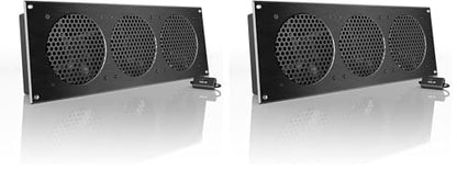 AC Infinity AIRPLATE S9, Quiet Cooling Fan System 18" with Speed Control, for Home Theater AV Cabinet Cooling (Pack of 2) - size: 18-Inch (Pack of 2)