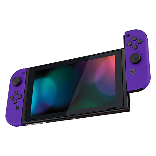 eXtremeRate Replacement Handheld Controller Housing with Full Set Buttons, DIY Replacement Shell Case for NS & NSO Console – Console Shell NOT Included - color: Purple