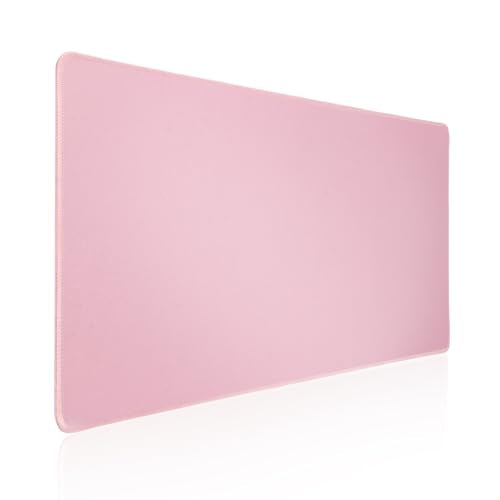 Pink Desk Mat,Large Gaming Mouse Pad 27.5x11.8In(70x30 Pink) | Extended Mouse Pad for Keyboard and Mouse,Non-Slip Rubber Base,Stitched Edges,Smooth Cloth Desk Pad for Gamer/Desktop/Office - color: 70x30 Pinkus