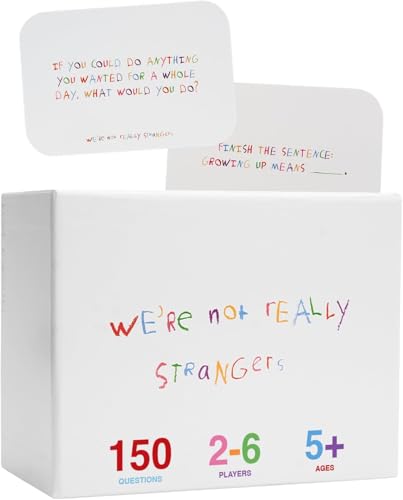 WE'RE NOT REALLY STRANGERS Kids Edition, Conversation Card Games for Kids | 150 Conversation Cards for Kids, Adults, & Teens, Fun Memorable Family Game Nights and Kid’s Party, Ages 5+, 2-6 Players - style: Kids