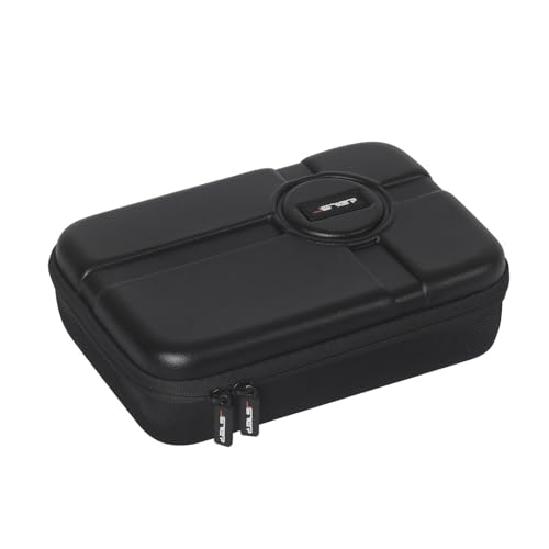 JSVER PU Leather Hard Shell Carrying Case for GoPro Hero13/12/11/10/9/8/7, AKASO EK7000 / Brave 4 4K / Brave 7 LE/Brave 8 / V50X and Insta360 - size: Large-T2