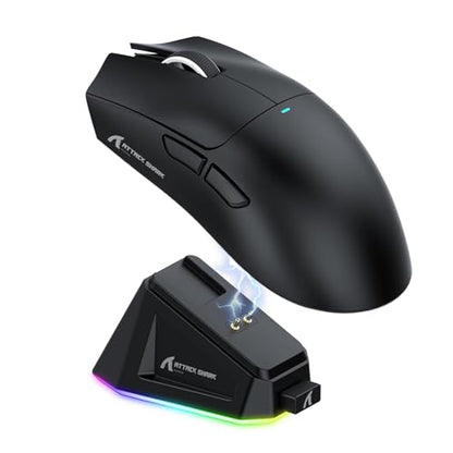 MAGIC-REFINER Attack Shark X11 59g Lightweight Wireless Gaming Mouse,RGB Magnetic Charging Dock,PixArt PAW3311,Tri-Mode-BT/2.4G Wireless/Wired Mouse,22000 DPI,5 Programmable Buttons for Pc/Mac(Black) - color: black
