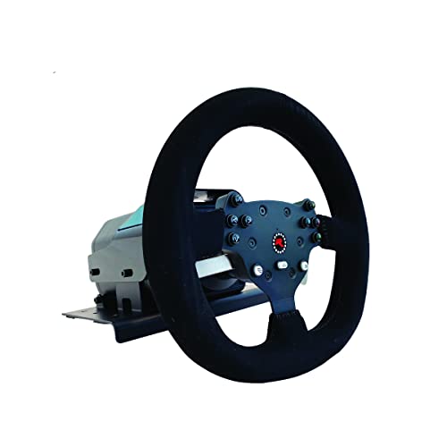 GTR Simulator GTA Model Silver Frame with Adjustable Leatherette Racing Seat Gaming Simulator Cockpit Chair | RS30 Wheel | V3 Pedal Setup (GTA with RS30 Wheel & V3 2-Pedal Setup) - size: GTA with RS30 Wheel & V3 2-Pedal Setup