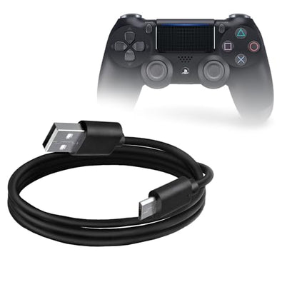 BoxWave Cable Compatible with Sony PS4 DUALSHOCK4 Wireless Controller - DirectSync Cable, Durable Charge and Sync