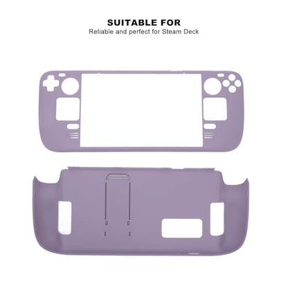 MUNEFE Kickstand Protective Case for Steam Deck, Cover Protector with Stand Base, Full Fingerprint Proof Protective Case for Protecting Your Gaming Console(Lilac Purple)