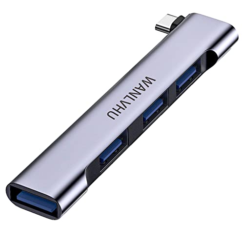 USB-C Hub for Laptop - Ultra-Slim Multiport Adapter with USB 3.0, Expander for MacBook Pro/Air, Surface Pro, Keyboard, Flash Drive (4-in-1) - color: USB C Hub 4 in 1