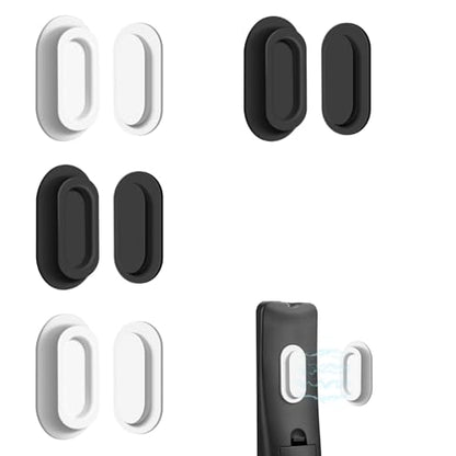 4 Pack Strong Magnetic Remote Control Holder, Self-Adhesive Silicone Remote Holder Wall Mount for TV, Fan, Air Conditioner Remote Control (Black+White) - color: Black+White