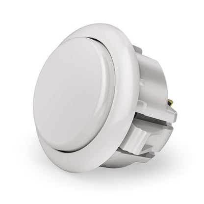 QANBA D-lite Arcade Button Original Buttons Snap-in Joystick Arcade Buttons for DIY Arcade Machines 30mm Push Button Switch(Boxed (30mm White（DL02) 24 Pcs) - size: 30mm White（DL02) 24 Pcs