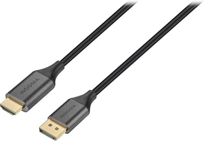 INSIGNIA Universal Video & Audio Cables and Adapters – HDMI, DisplayPort, USB-C, Mini HDMI, Mini DisplayPort & RCA Converter, 4K/8K High-Speed Options for TV (DisplayPort Cable, 6 ft) - size: 6 ft, style: DisplayPort Cable