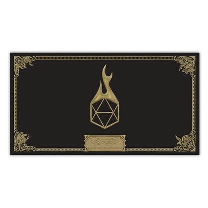 Forged Dice Co. Dice Tray 14" - Reversible Dice Rolling Mat - Compatible with Board Games and Tabletop RPGs Like Dungeons and Dragons Pathfinder Roleplaying Games - Realm of Mist - color: Black Tray W/ Realm of Mist Mat