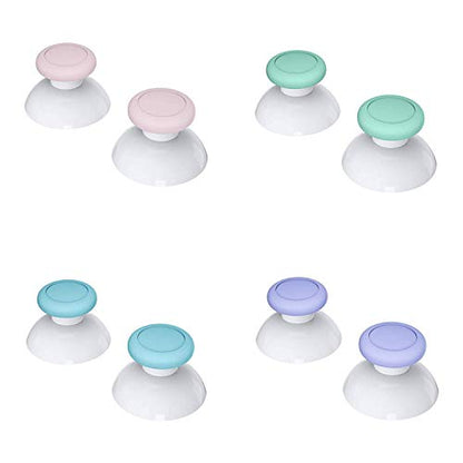 eXtremeRate Replacement 3D Joystick Thumbsticks, Analog Thumb Sticks with Cross Screwdriver for Nintendo Switch Pro Controller - Cherry Blossoms Pink & Mint Green & Heaven Blue & Light Violet - color: Cherry Blossoms Pink