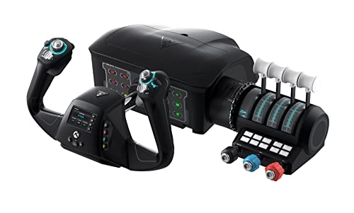 Turtle Beach VelocityOne Flight Universal Control System - Xbox Series X & Xbox Series S, Xbox One & Windows 10 & 11 PCs with Yoke Handle, Throttle Quadrant, Trim Wheel & Rudder Controls | Xbox Series X|S, Xbox One, Windows PC, Complete Controls, Yoke Han