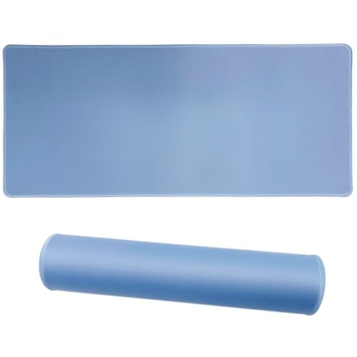 Large Gaming Mouse Pad, Non-Slip Rubber Base, [27.5x11.8IN] Computer Desk Mat for PC, Mac, Laptop - Stitched Edges and Smooth Surface for Office, Home, Work-70x30 IceblueJ - color: 70x30 IceblueJ