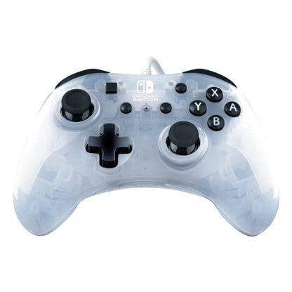 PDP Rock Candy Enhanced Wired Nintendo Switch Pro Controller, Switch Lite/OLED Compatible, Compact Durable Ergonomic Non-Slip Joystick (Frost White) - color: Frost White