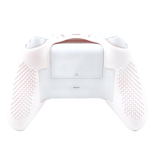 Pixelated Skull Controller Skin Compatible with Xbox Series X Wireless Controller, RALAN Protector Case， Customised Thumb Grips Cap - color: Pixelated Skull White Red