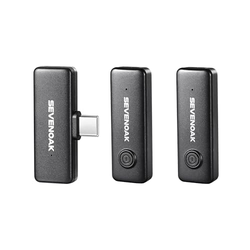 Wireless Lavalier Microphone for Android USB-C Phone Plug Play Type-C Mic for iPhone 15 Noise Cancellation Compact Cordless Clip on Mic for Video Recording Live Streaming Interview - size: Type-C-2