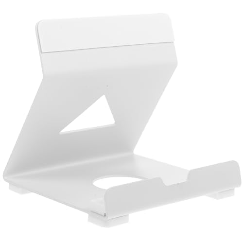 HOMSFOU Game Console Stand Anti-Skid Desktop Bracket for Handheld Consoles Vertical Base for Switch Easy Installation Multi-Functional Design Compact Lightweight - color: White