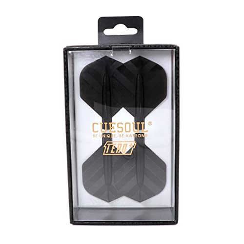 CUESOUL TERO Plus New Double Direction Telescopic and Rotating Dart Flights System-AK4 Dart Flight - color: Black