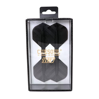 CUESOUL TERO Plus New Double Direction Telescopic and Rotating Dart Flights System-AK4 Dart Flight - color: Black
