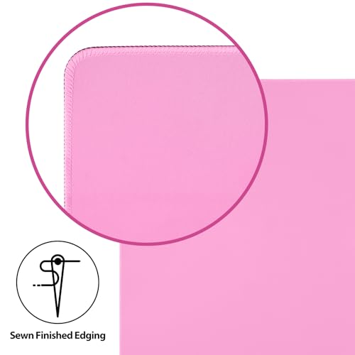 Pink 31.5" Crease-Free Non-Slip Noise Reduction Mahjong Mat | American Mahjong Table Cover with Carrying Bag for Poker Card Games Dominoes & Board Games - color: Pink