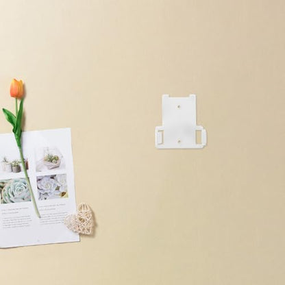 2pcs Fan Remote Holder Wall Mount, Remote Holder Wall Mounted, Plastic Adhesive Bracket for Controller, Organizer for Living Room Bedroom and Office White