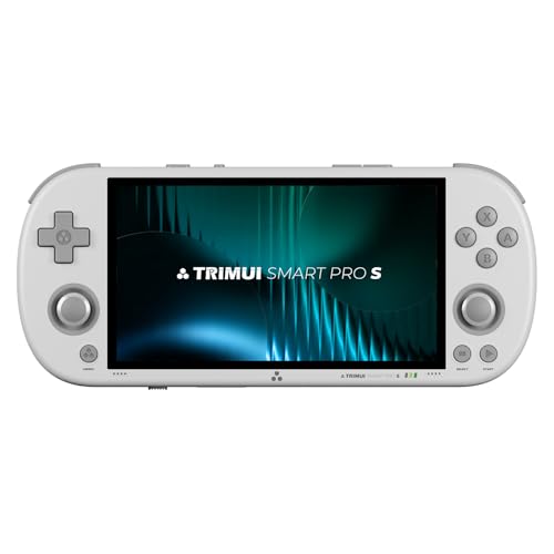 Trimui Smart Pro-S 4.96″ Retro Handheld Game Console, Allwinner A523 Octa-Core 2.0GHz, Mali-G57, Active Cooling, L3/R3, Linux, 8GB + microSD (White-No Card) - color: White-no Card