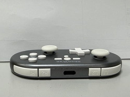 ShanWan Wireless Mini Controller for Switch, PC, iOS, Android, Supports Keyboard Mode for iPad Procreate (Silver) - color: Silver