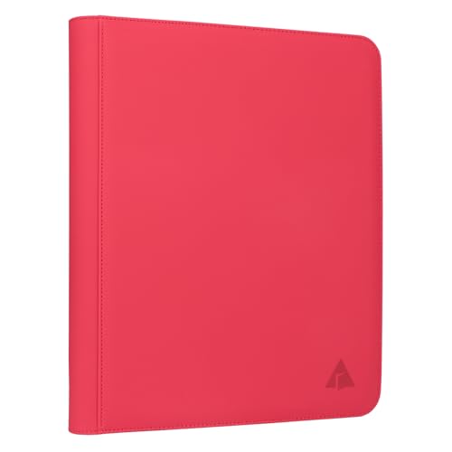 Top loader Binder, Holds 432 Top Loaders, 9 Pockets Top Loader Binder with Sleeves for Cards in 3'' x 4'' Top loaders -Red - color: Red