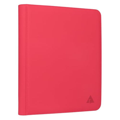 Top loader Binder, Holds 432 Top Loaders, 9 Pockets Top Loader Binder with Sleeves for Cards in 3'' x 4'' Top loaders -Red - color: Red
