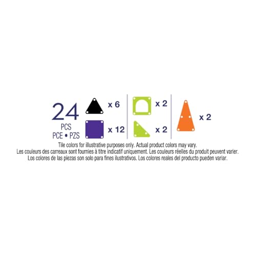 MAGNA-TILES microMAGS 24-Piece Spooky Travel Set, The Original Magnetic Building Brand - style: Spooky