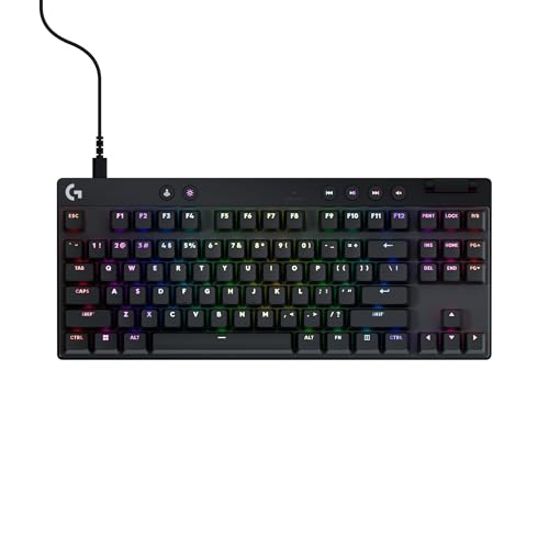 Logitech G PRO X TKL Rapid Tenkeyless Gaming Keyboard (Hall-Effect) - Black | Hall-Effect Magnetic Analog Switches with Rapid Trigger, Lightsync RGB, Detachable USB-C Cable, Volume Roller & Media Buttons - color: Black, size: TKL - Wired, style: Rapid Tri