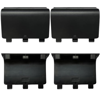 4 Pack Battery Back Cover for Xbox One/One X/One S Controller, One Controller Battery Cover Door Battery Back Shell Repair Part Compatible with Xbox One/One X/One S Controller (Black) - color: Black