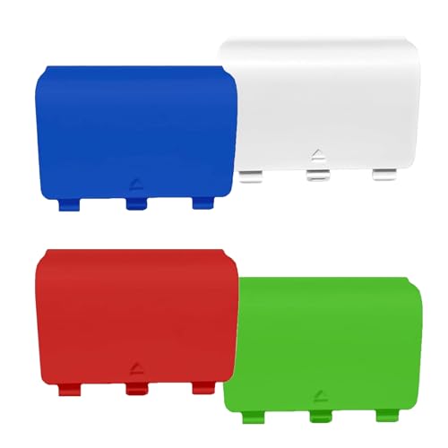 4 Pack Battery Back Cover for Xbox Series X/Series S Controller, Battery Back Shell Repair Part for Xbox Series X/Series S Controller (4 Color) - color: 4 Color