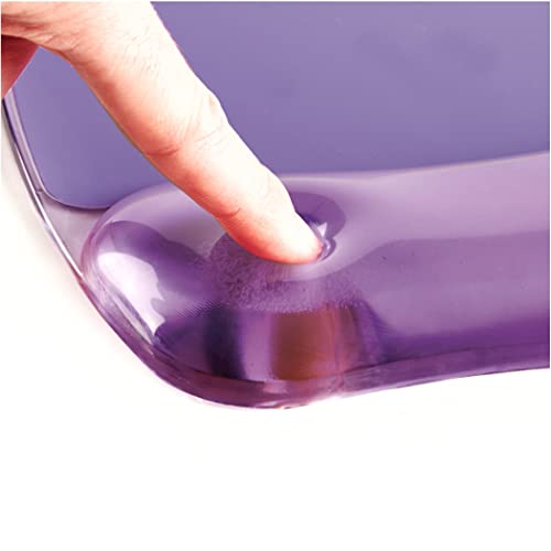 Fellowes Crystals Gel Mouse Pad with Wrist Rest - Purple (91441) - color: Purple, size: 9.1L x 7.9W inches