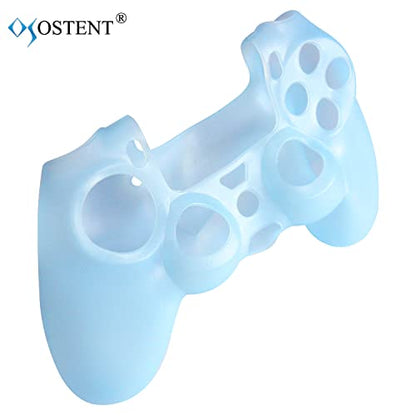 OSTENT Protective Silicone Gel Soft Case Cover Pouch Sleeve for Sony PlayStation 4 PS4 Controller Color Light Blue - color: Light Blue