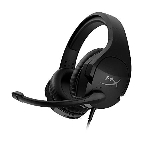 HyperX Cloud Stinger S – Gaming Headset, for PC, Virtual 7.1 Surround Sound, Lightweight, Memory Foam, Soft Leatherette, Durable Steel Sliders, Swivel-to-Mute Noise-Cancelling Microphone, Black - color: Black, size: Wired, style: Stinger S