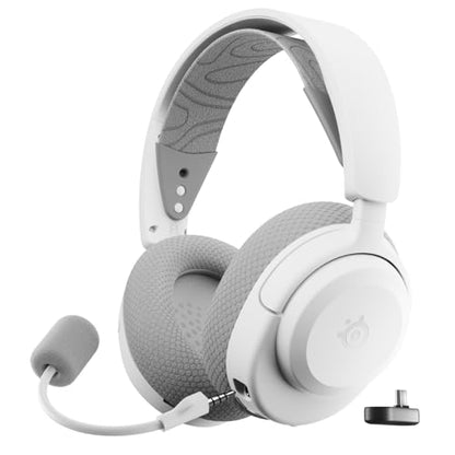 SteelSeries Arctis Nova 3P Wireless Multi-Platform Gaming Headset — Mobile App Control — 40 HR Battery — Neodymium Magnetic Drivers — 2.4GHz/Bluetooth — PS5, PS4, PC, Switch, Mobile — White - color: White, style: PlayStation|Switch|PC