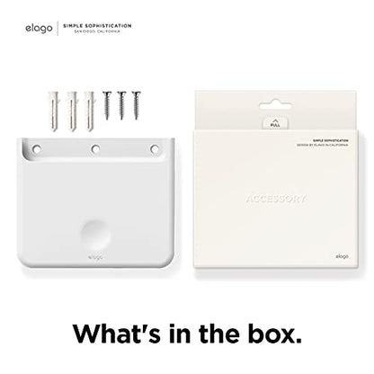 elago Universal Remote Holder Mount Compatible with Apple TV Remote and All Other Remote Controls - Adhesive Tape or Screw Mounting Options, Available Wired Charging [Large] [White] - color: White, size: Large
