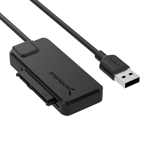 SABRENT USB 3.2 Type-A to SATA/U.2 SSD Adapter Cable (EC-U2SA) | Connects SATA & U.2 SSDs to USB; includes 12V/2A power supply; USB 3.2 - style: 2.5/3.5" SATA/U.2 SSD Adpater